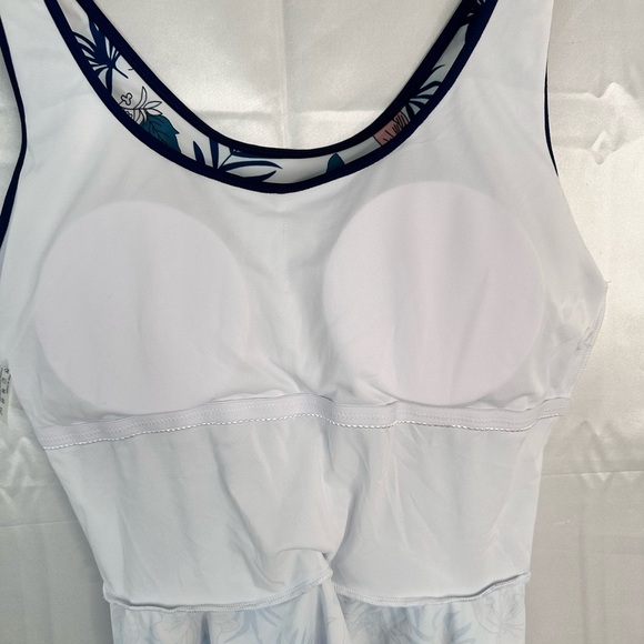 Tankini Swim Top floral blue/white built in bra removable cups size 2XL - Picture 11 of 14